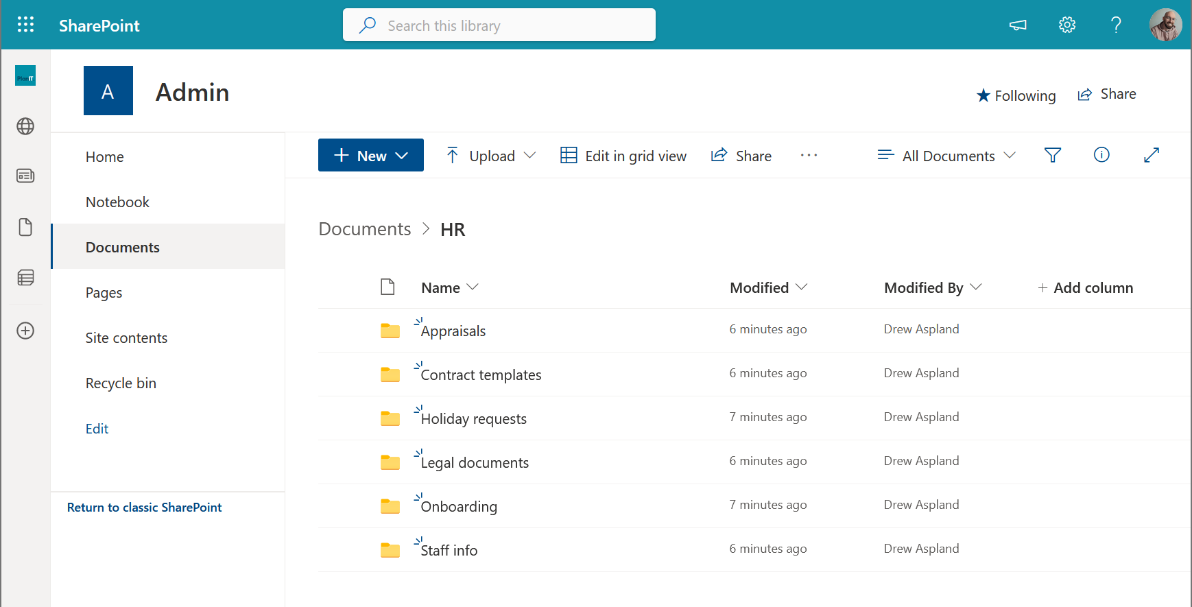 sharepoint document library