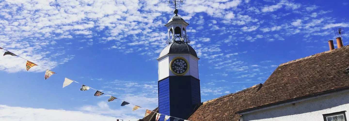 coggeshall clock in summer